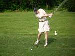 Matt completing his swing
